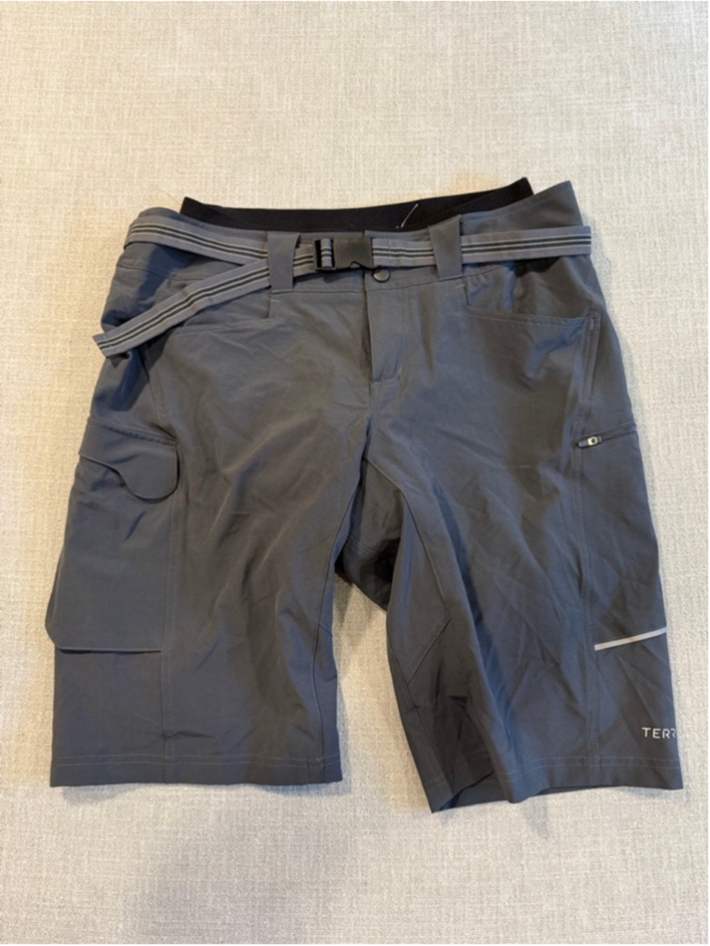 Terry gray Bike Shorts Women removable Padded Mountain Bike Hiking Shorts
